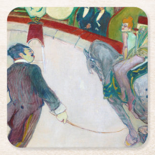 Am Circus, Lautrec Rechteckiger Pappuntersetzer