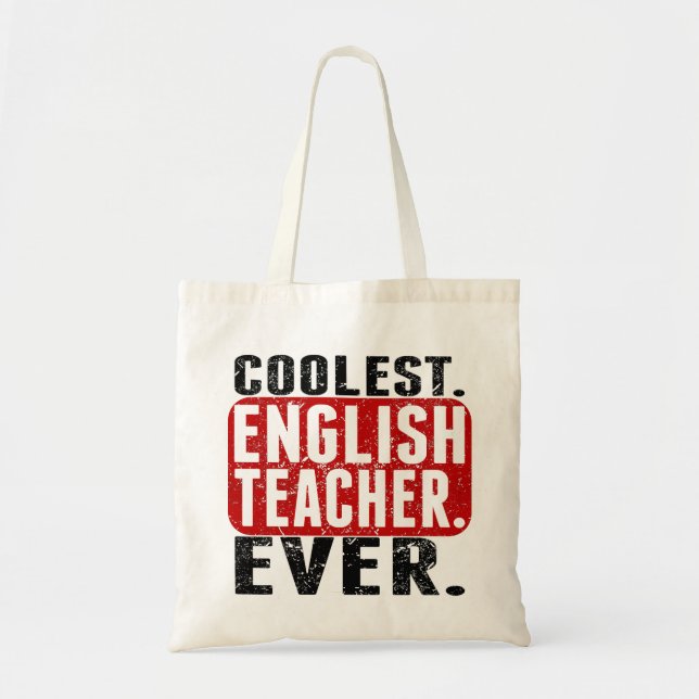 Am coolsten. Englischlehrer. Überhaupt Tragetasche (Vorne)
