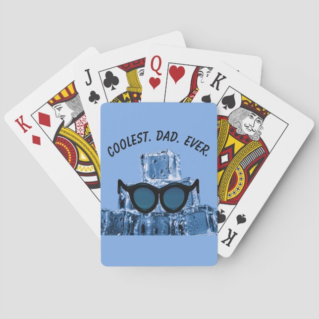 Am coolsten. Vater. Immer. Sonnenbrille Eiskuben Spielkarten (Rückseite)