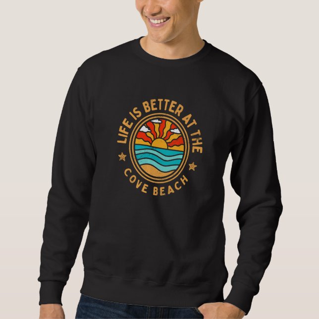 am Cove Beach Ocean Spaß Sweatshirt (Vorderseite)
