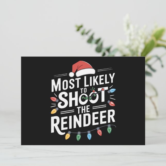 Am Ehersten Die Rentierfamilie Zu Weihnachten Zu E (Stehend Vorderseite)