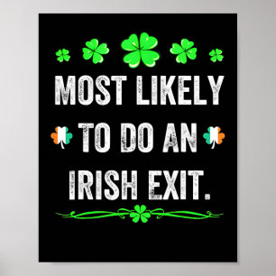 Am Ehersten Einen Irischen Abgang Macht St Patrick Poster