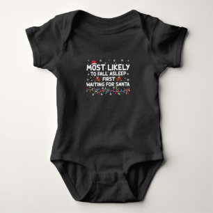 Am Ehersten Einschlafen Funny Xmas Familie Baby Strampler