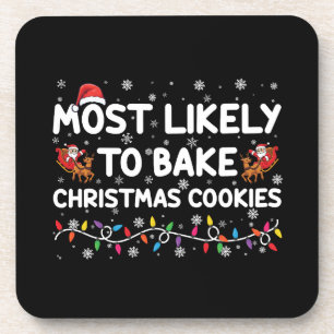 Am Ehersten Weihnachtskekse Backt Xmas Bäcker  Getränkeuntersetzer