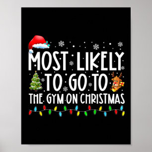 Am Ehersten Zum Fitnessstudio An Weihnachten Famil Poster