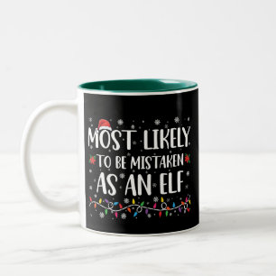 Am ehesten als Elf-Familien-Weihnachten missbrauch Zweifarbige Tasse