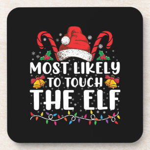 Am ehesten berührt die Elf-Weihnachtsfamilie Getränkeuntersetzer