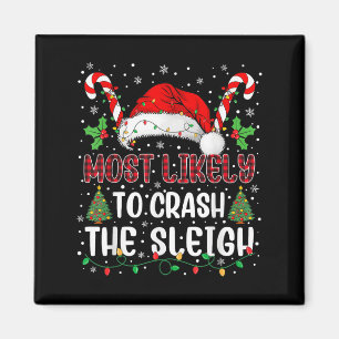 Am ehesten Crahe Sleigh Familien-Weihnachts-Match Magnet