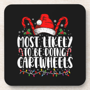 Am ehesten dazu neigend, passende Weihnachts-Cartw Getränkeuntersetzer