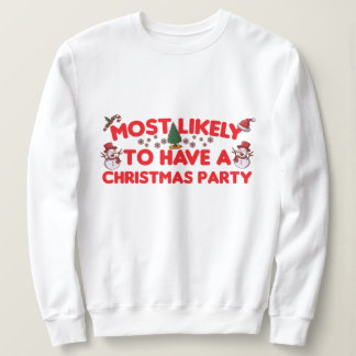 am ehesten ein Weihnachtsfest im Party Sweatshirt