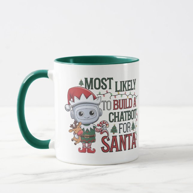 🤖 am ehesten einen Chatbot für Santa Funny bauen Tasse (Links)
