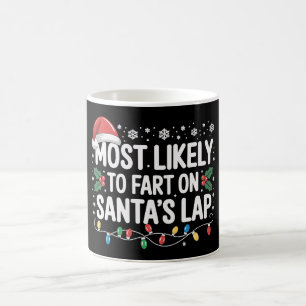 Am ehesten furzt auf dem Schoß von Santa Familien- Kaffeetasse
