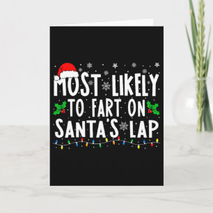 Am ehesten furzt auf dem Schoß von Weihnachtsmann Karte