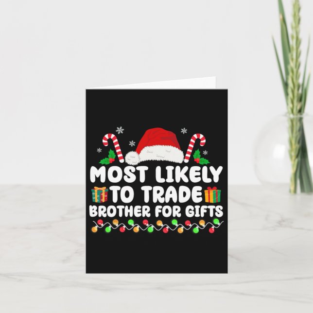 Am ehesten geeignet, Brüder für Geschenke zu hande Karte (Vorderseite)