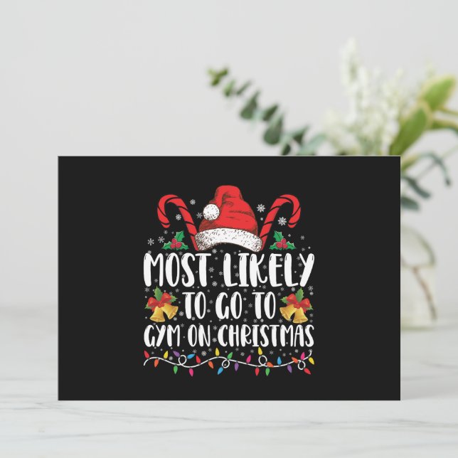 Am ehesten geht es in der Weihnachtsfamilie ins Fi Einladung (Stehend Vorderseite)