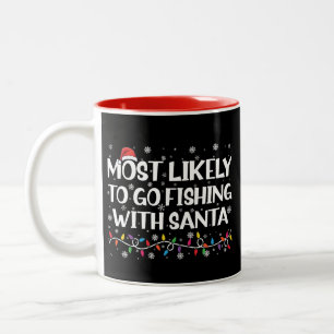 Am ehesten geht mit Santa Xmas Angeln Zweifarbige Tasse