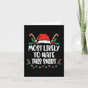 Am ehesten hasst diese Familie Weihnachten Pajama Karte