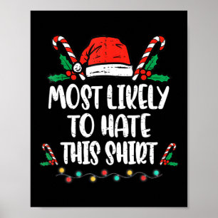 Am ehesten hasst diese Familie Weihnachten Pajama Poster