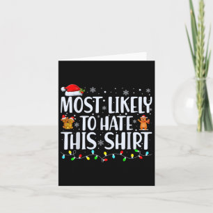 Am ehesten hasst diese Weihnachten Pajamas Familie Karte