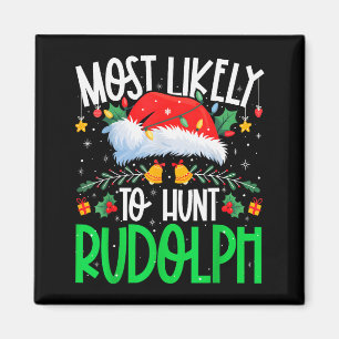 Am ehesten jagt Rudolph Lustige passende Weihnacht Magnet