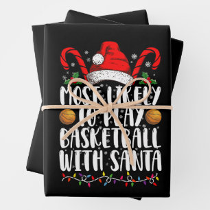 Am ehesten kann man Basketball mit Weihnachten spi Geschenkpapier Set