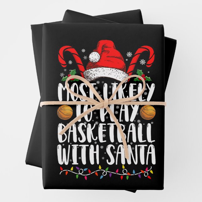 Am ehesten kann man Basketball mit Weihnachten spi Geschenkpapier Set (Beispiel)