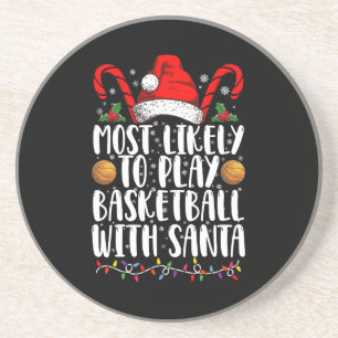 Am ehesten kann man Basketball mit Weihnachten spi Getränkeuntersetzer