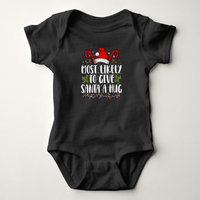Am ehesten kann man dem Weihnachtsmann ein Weihnac Baby Strampler (Vorderseite)