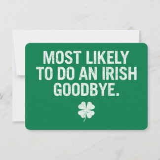 Am ehesten kann man sich von Irland verabschieden Einladung