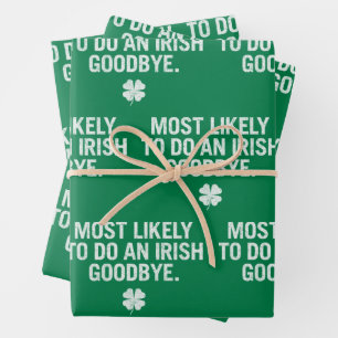 Am ehesten kann man sich von Irland verabschieden Geschenkpapier Set