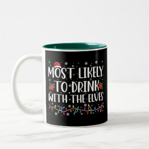 Am ehesten mit den Elfen trinkt Elf-Trinken Zweifarbige Tasse
