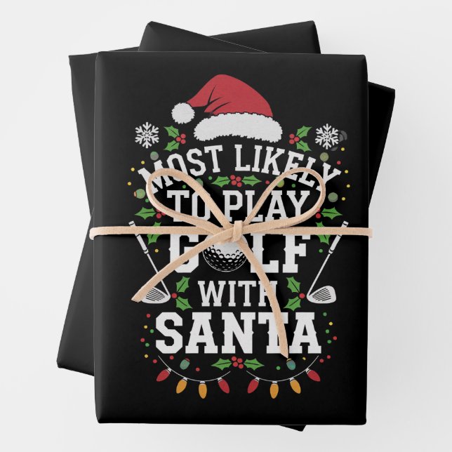 Am ehesten mit Weihnachten Golf spielen Geschenkpapier Set (Beispiel)
