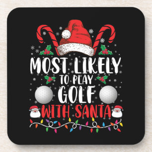 Am ehesten mit Weihnachten Golf spielen Getränkeuntersetzer