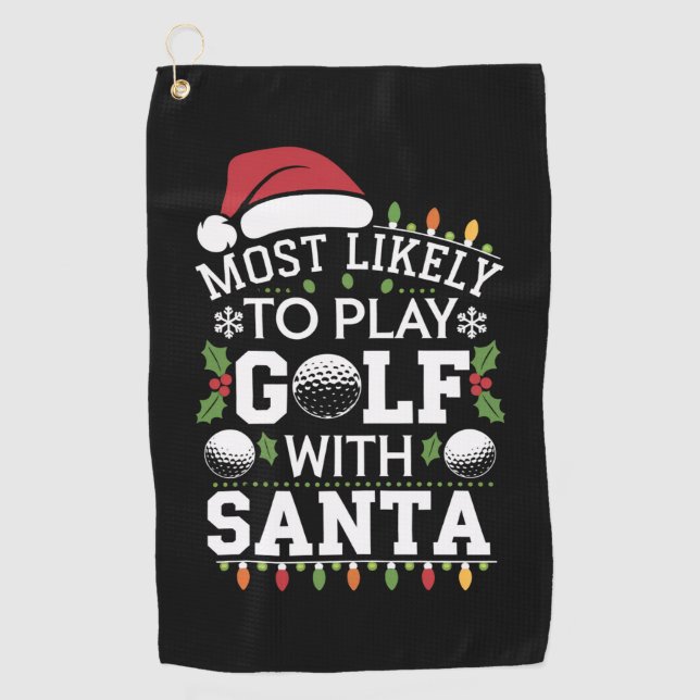 Am ehesten mit Weihnachten Golf spielen Golfhandtuch (Vorderseite)