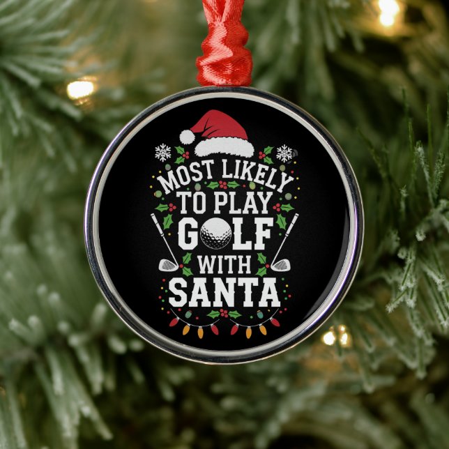 Am ehesten mit Weihnachten Golf spielen Ornament Aus Metall (Baum)
