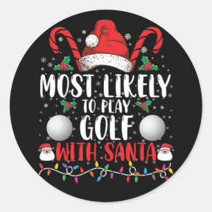 Am ehesten mit Weihnachten Golf spielen Runder Aufkleber