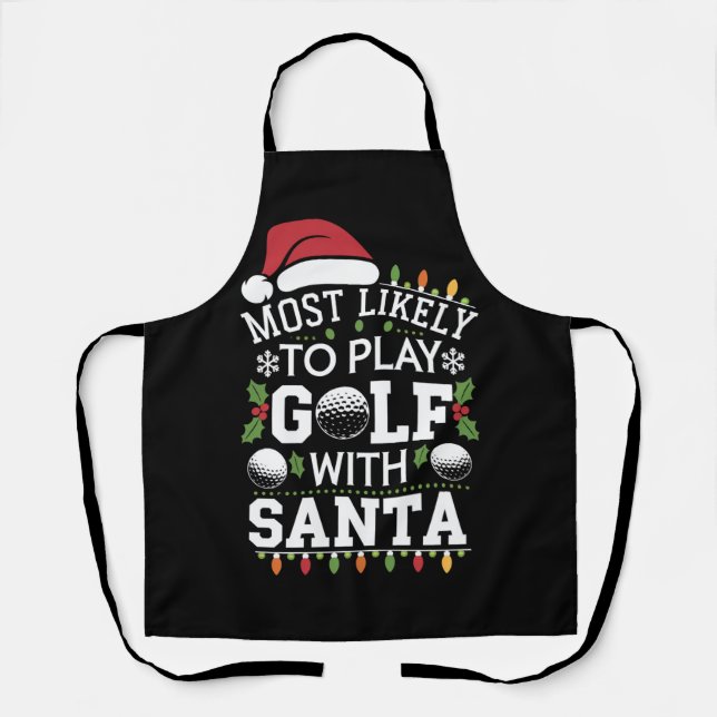 Am ehesten mit Weihnachten Golf spielen Schürze (Vorderseite)