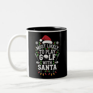 Am ehesten mit Weihnachten Golf spielen Zweifarbige Tasse