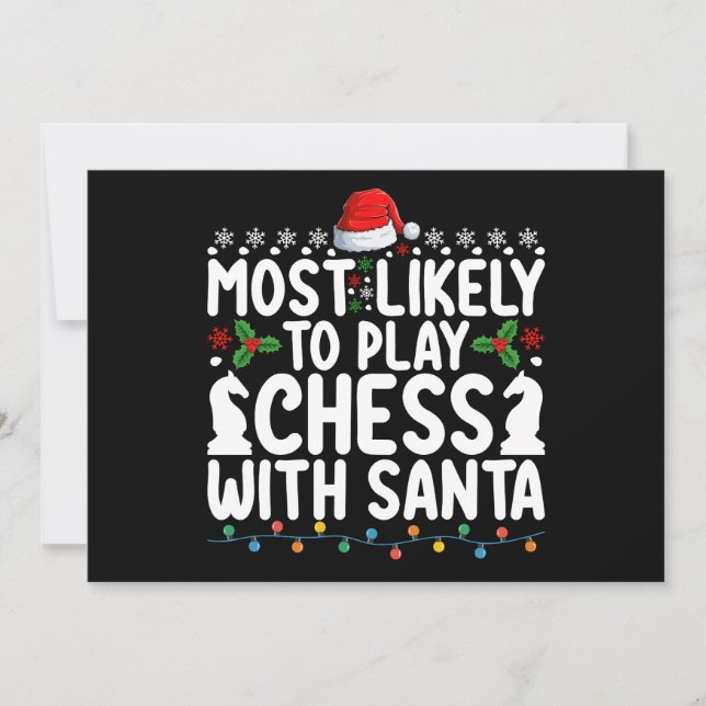 Am ehesten mit Weihnachten Schach spielen Einladung (Vorderseite)