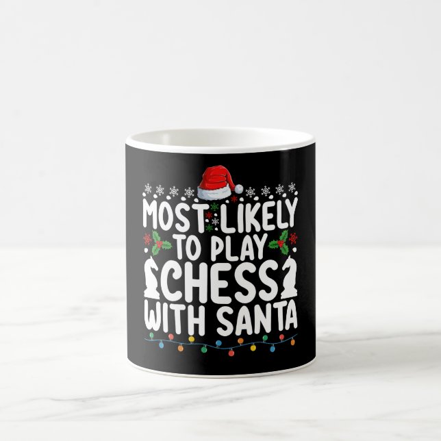 Am ehesten mit Weihnachten Schach spielen Kaffeetasse (Mittel)