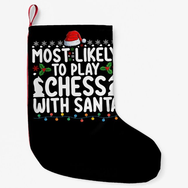 Am ehesten mit Weihnachten Schach spielen Kleiner Weihnachtsstrumpf (Vorderseite)