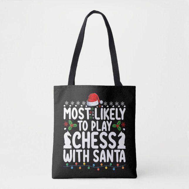 Am ehesten mit Weihnachten Schach spielen Tasche (Vorderseite)