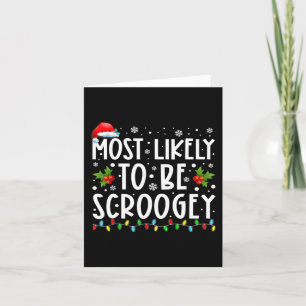 Am ehesten Scroogey-Santa-Hut-Familien-Weihnachten Karte