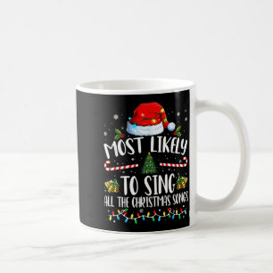Am ehesten singt die ganze Weihnachtslieder-Famili Kaffeetasse