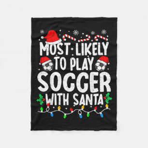 Am ehesten spielt Fußball mit dem Weihnachtsmann p Fleecedecke