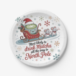 Am ehesten trinkt Matcha die ganze Weihnachtszeit Pappteller