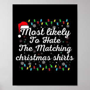 Am ehesten verhasst passende Weihnachts-Spaß-Famil Poster