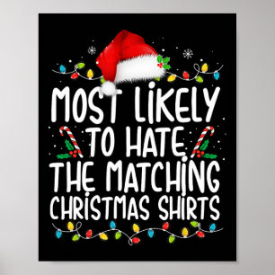 Am ehesten verhasst passende Weihnachts-Spaß-Famil Poster
