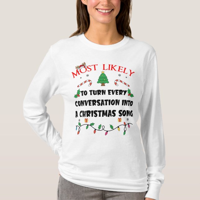 Am ehesten verwandeln wir alle Gespräche in einen  T-Shirt (Vorderseite)