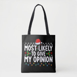 Am ehesten werde ich meinen Gedanken Weihnachtsfei Tasche